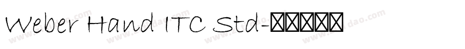 Weber Hand ITC Std字体转换
